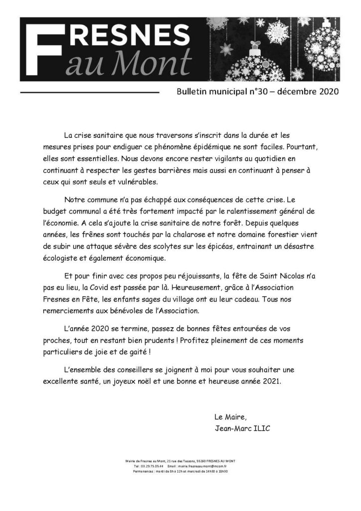 Bulletin municipal n°30