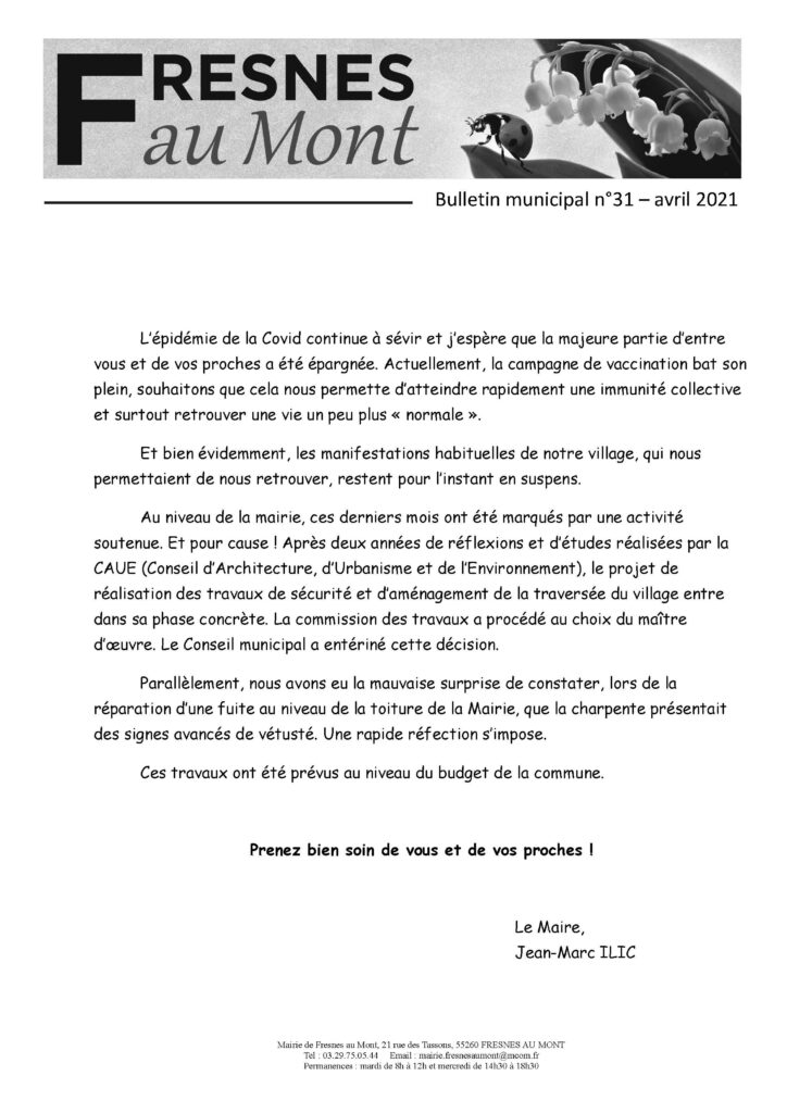 Bulletin municipal n°31