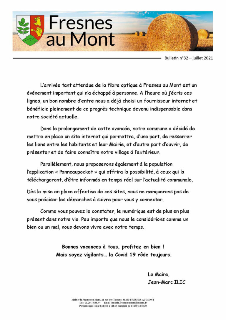 Bulletin municipal n°32