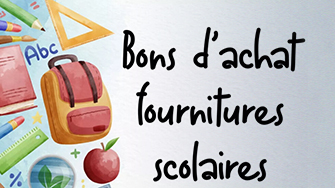 Bons d'achats pour les fournitures scolaires