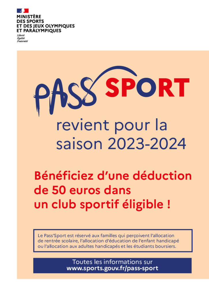 Le Pass Sport revient pour la saison 2023-24